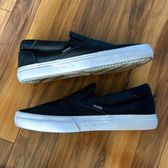 Lacoste Mens Black and White Loafers Slip-Ons main image 8